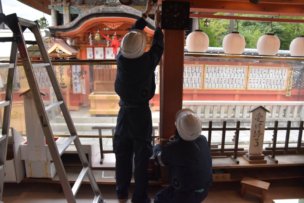 自主神社社殿修復工事